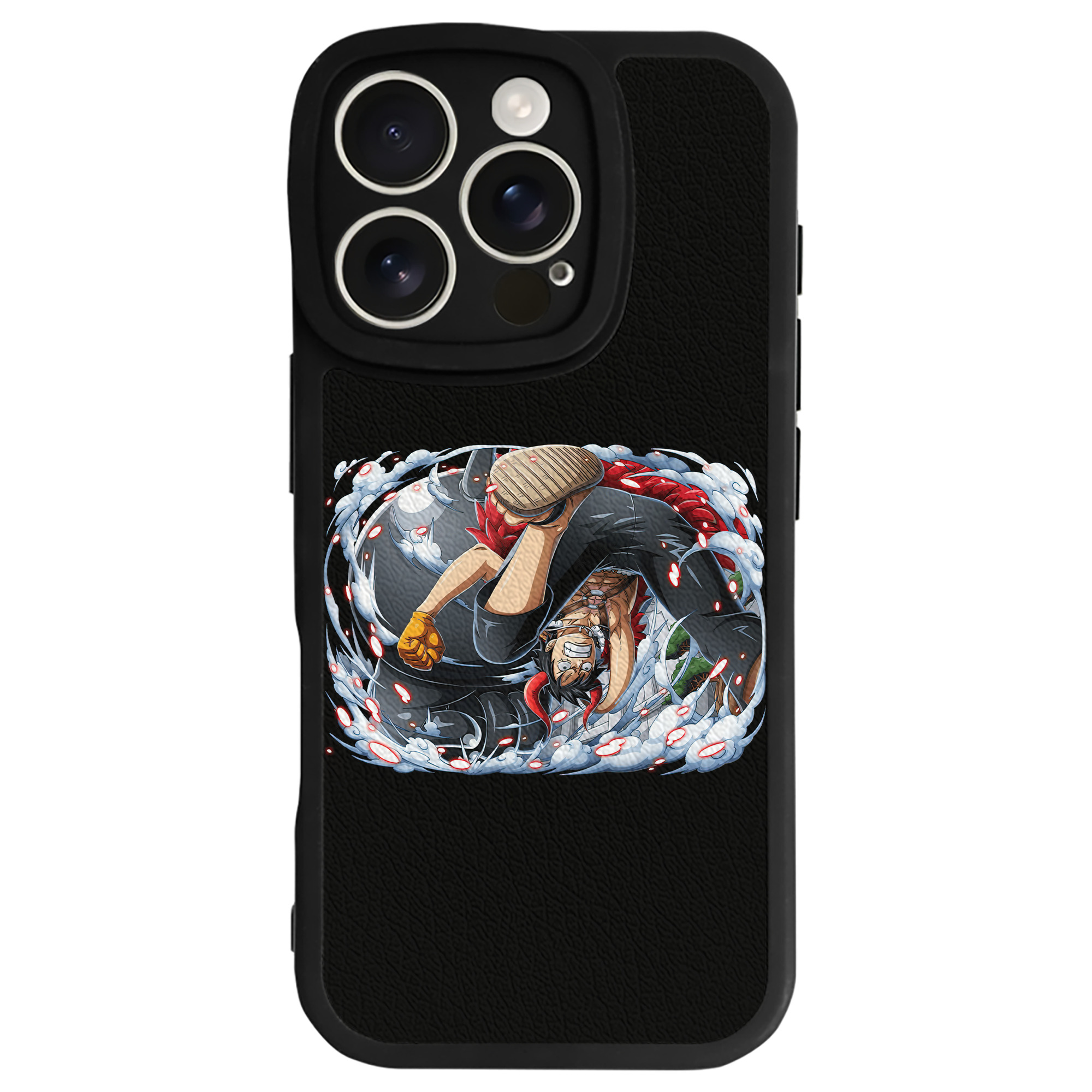 （画像用） ワンピース モンキー・D・ルフィ ONE PIECE Monkey D. Luffy 【iPhone 16シリーズ対応】シリコンスマホケース（レザー調） 材質：シリコン